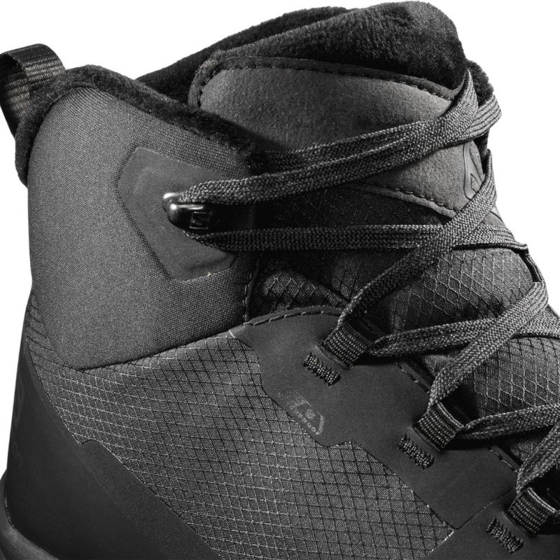 Buty zimowe męskie Salomon OUTSNAP WATERPROOF Black/Ebony/Gum1a
