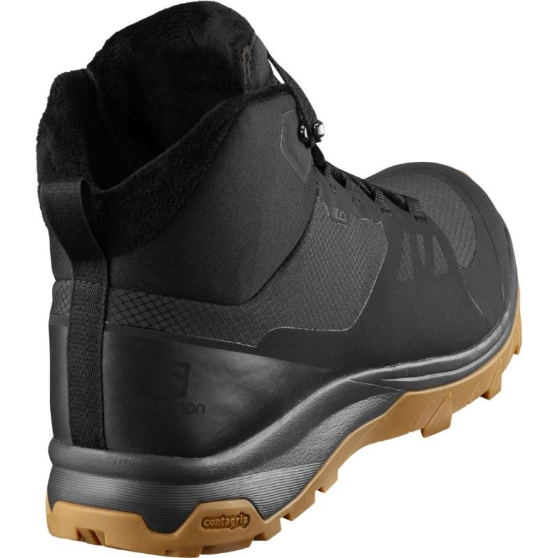 Buty zimowe męskie Salomon OUTSNAP WATERPROOF Black/Ebony/Gum1a