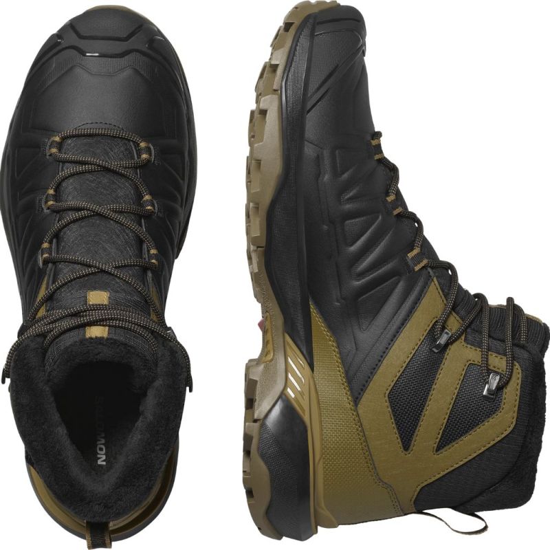 Buty zimowe męskie Salomon X ULTRA SNOWPILOT WATERPROOF Black/Military Olive/Gothic Olive