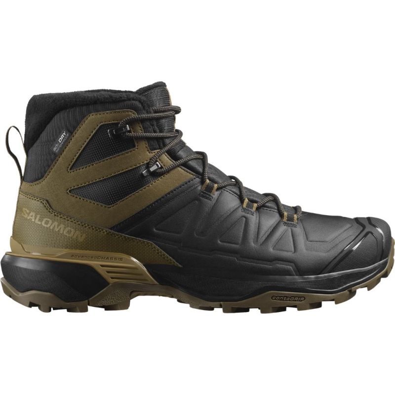 Buty zimowe męskie Salomon X ULTRA SNOWPILOT WATERPROOF Black/Military Olive/Gothic Olive