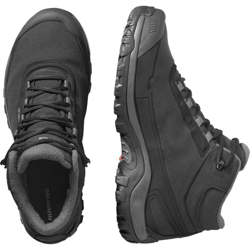 Buty zimowe męskie Salomon SHELTER WATERPROOF Black/Asphalt/Castlerock