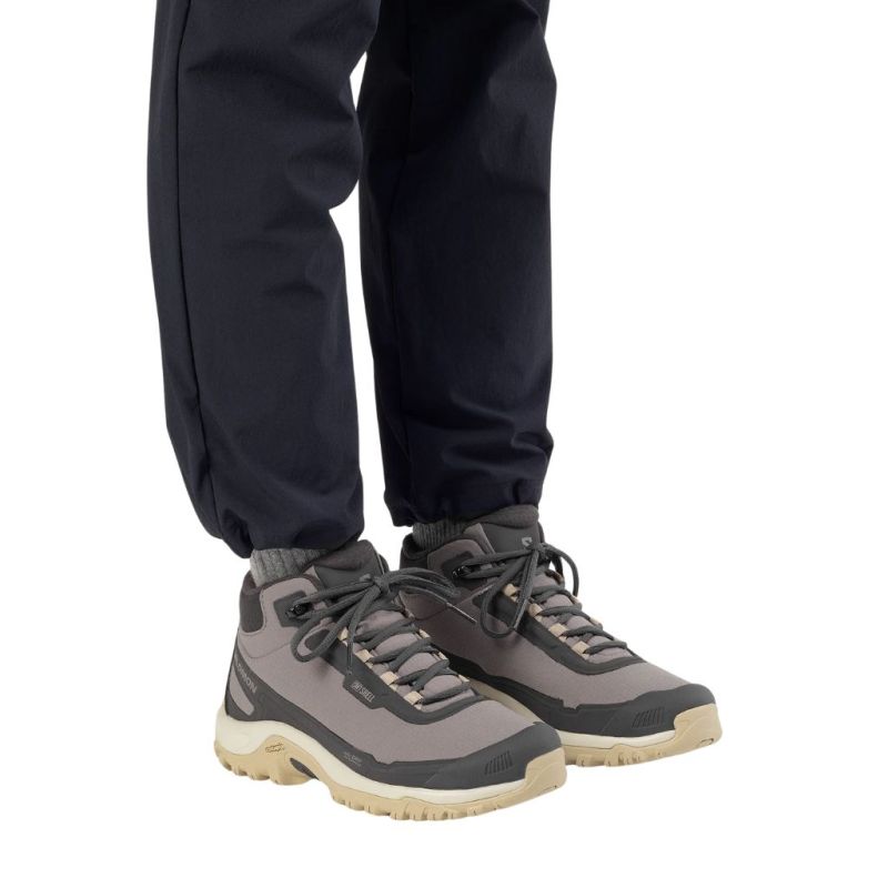 Buty zimowe damskie Salomon SHELTER WATERPROOF Plum Kitten/Phantom/Desert Tan