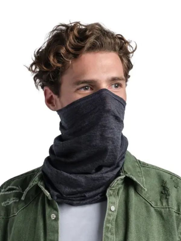 Komin Buff Merino Lightweight Solid Grey