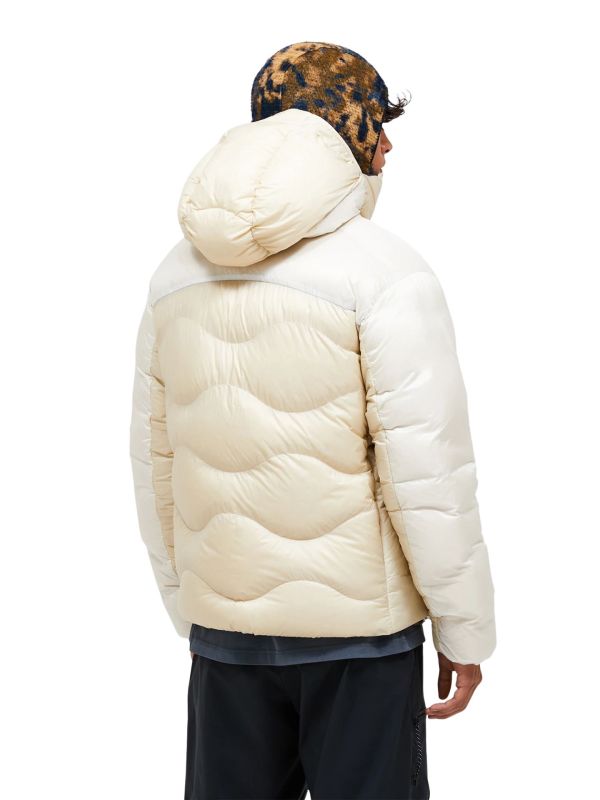 Kurtka Peak Performance męska M Helium Diamond Fuse Down Hood Sand Fog