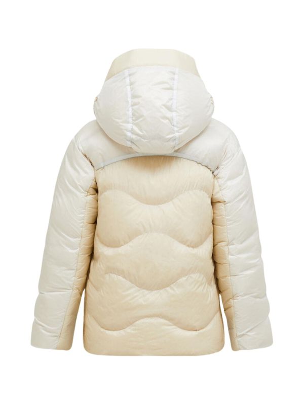 Kurtka Peak Performance damska W Helium Diamond Fuse Down Hood Sand Fog