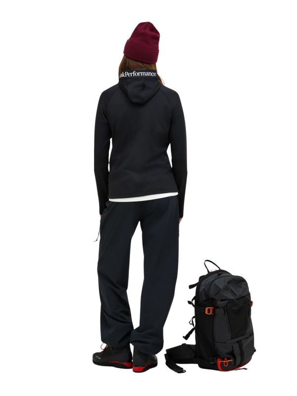 Bluza Peak Performance damska W Rider Essentials Zip Hood Jacket Black
