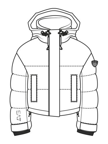 Kurtka narciarska damska EA7 Emporio Armani Cortina Toray Puffy Jacket White