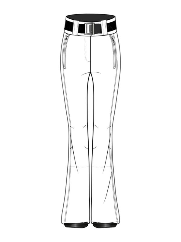 Spodnie narciarskie damskie EA7 Emporio Armani Kitzbühel Softshell Waisted Pant White