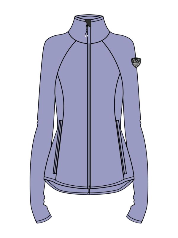 Bluza narciarska damska EA7 Emporio Armani Cortina Powerstretch Full Zip Sweet Lavender