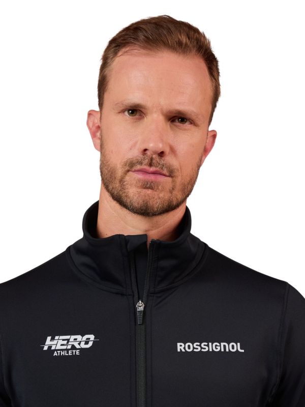 Bluza narciarska męska Rossignol Hero Mid Layer Stretch Black