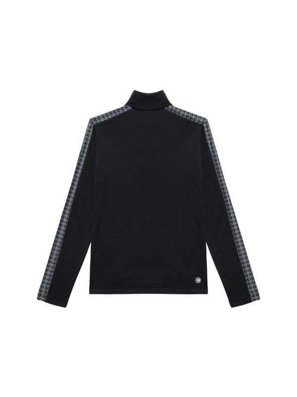 Bluza damska Colmar Full Zipper Stretch Thermal Fleece with Sleeve Pied De Poule Insert Black
