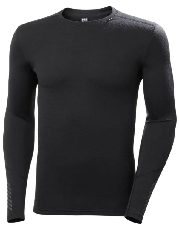 Koszulka termoaktywna męska Helly Hansen Lifa Merino Midweight Crew black