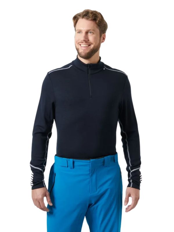 Koszulka Termoaktywna Helly Hansen Lifa Merino Midweight 1/2 Zip Navy