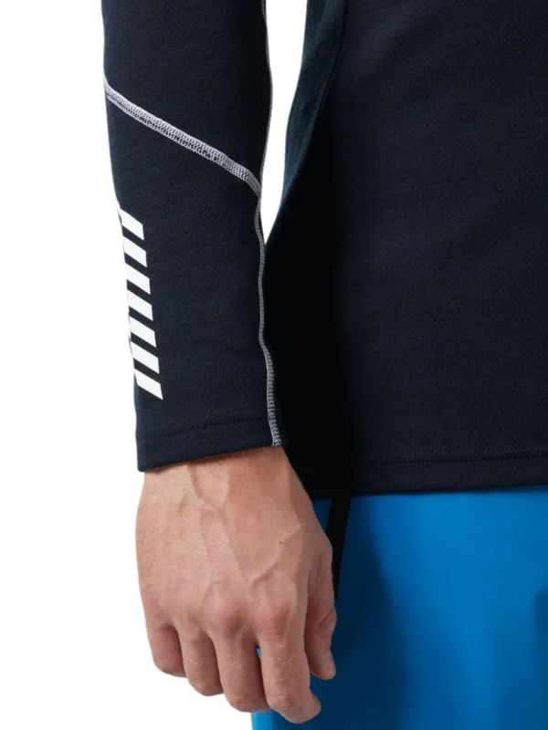 Koszulka Termoaktywna Helly Hansen Lifa Merino Midweight 1/2 Zip Navy