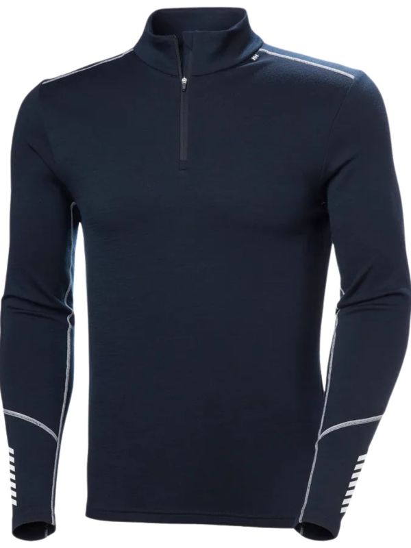 Koszulka Termoaktywna Helly Hansen Lifa Merino Midweight 1/2 Zip Navy