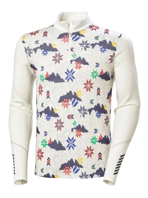 Koszulka Termoaktywna Helly Hansen Lifa Merino Midweight 1/2 Zip White Crotina