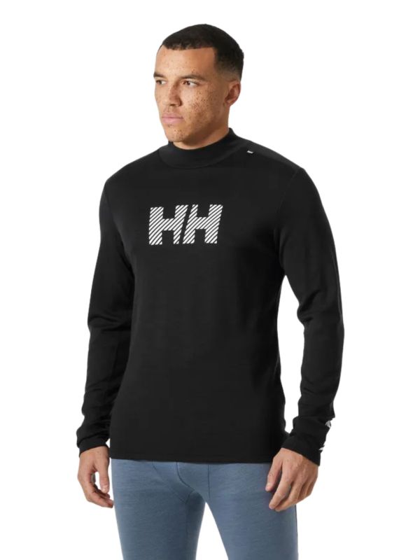 Koszulka Termoaktywna Helly Hansen Lifa Merino Midw Logo Black