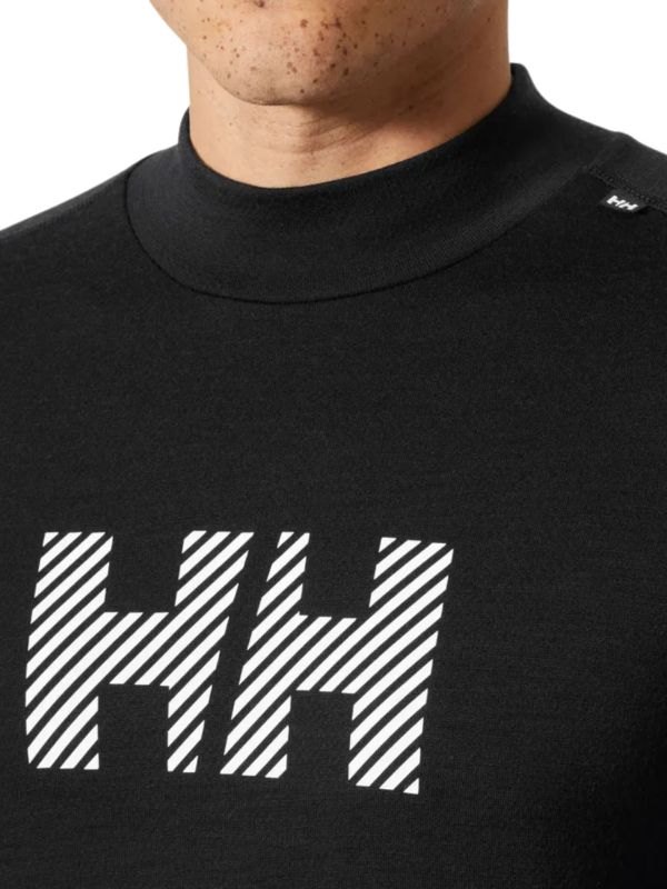 Koszulka Termoaktywna Helly Hansen Lifa Merino Midw Logo Black