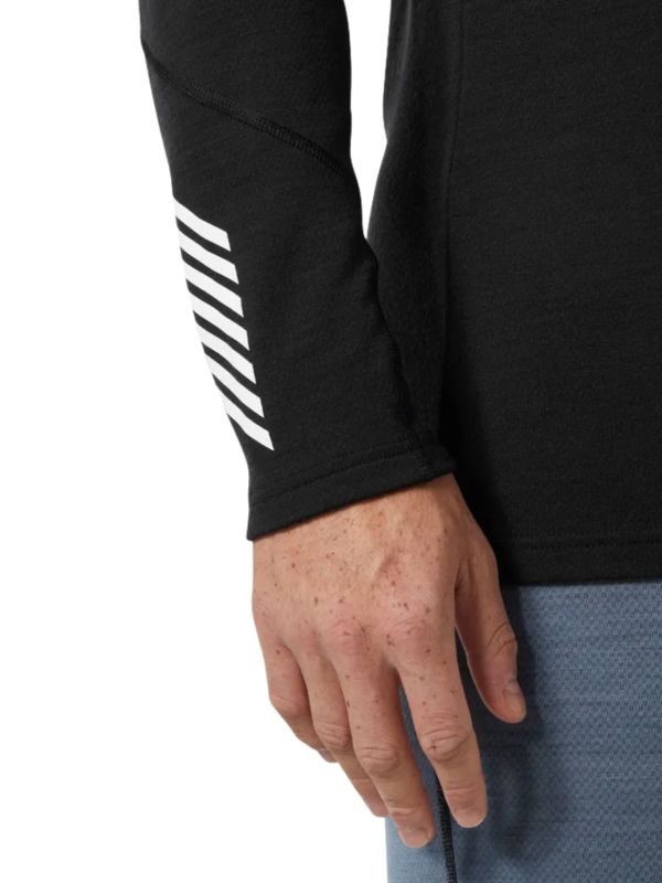 Koszulka Termoaktywna Helly Hansen Lifa Merino Midw Logo Black