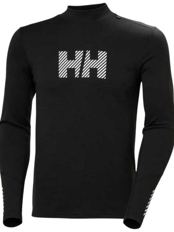 Koszulka Termoaktywna Helly Hansen Lifa Merino Midw Logo Black