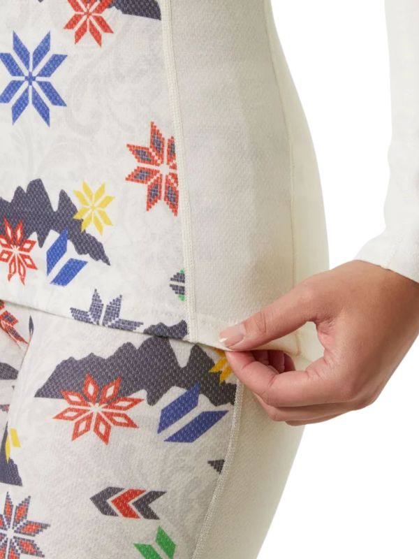 Koszulka termoaktywna damska Helly Hansen Lifa Merino Graphic Off White