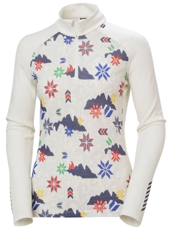 Koszulka termoaktywna damska Helly Hansen Lifa Merino Graphic Off White