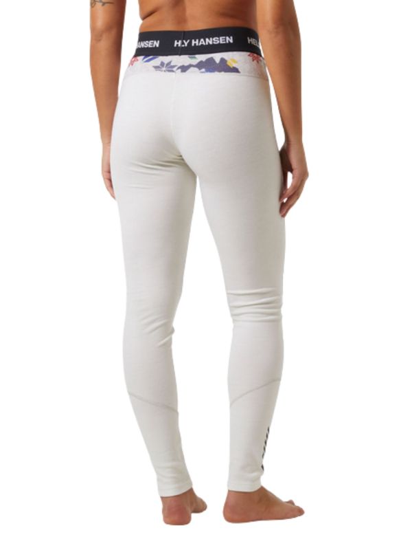 Spodnie termoaktywne damskie Helly Hansen Lifa Merino Graphic Off White