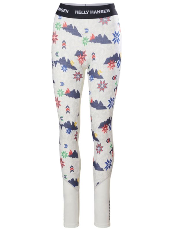 Spodnie termoaktywne damskie Helly Hansen Lifa Merino Graphic Off White