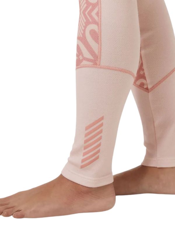 Spodnie termoaktywne damskie Helly Hansen Lifa Merino Graphic Pink Tint