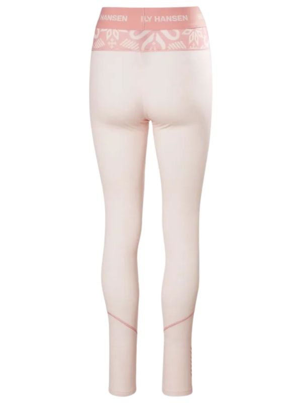 Spodnie termoaktywne damskie Helly Hansen Lifa Merino Graphic Pink Tint