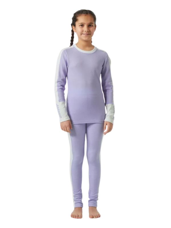 Bielizna termoaktywna dziecięca Helly Hansen Lifa Merino Set Bright Lave