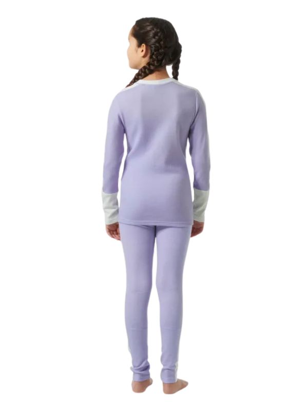 Bielizna termoaktywna dziecięca Helly Hansen Lifa Merino Set Bright Lave