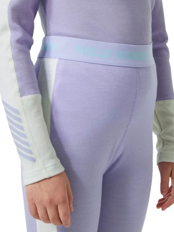 Bielizna termoaktywna dziecięca Helly Hansen Lifa Merino Set Bright Lave