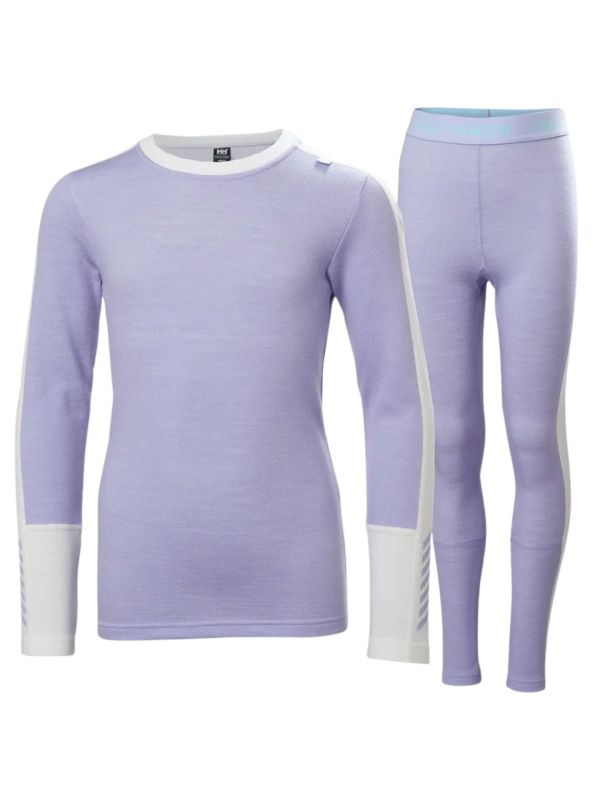 Bielizna termoaktywna dziecięca Helly Hansen Lifa Merino Set Bright Lave