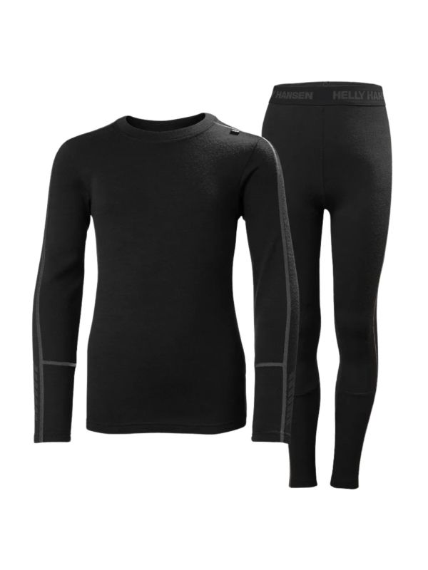 Bielizna termoaktywna dziecięca Helly Hansen Lifa Merino Set Black
