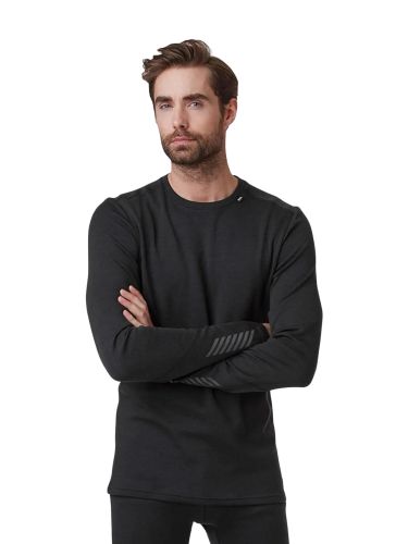 Koszulka termoaktywna męska Helly Hansen Lifa Merino Midweight Crew black