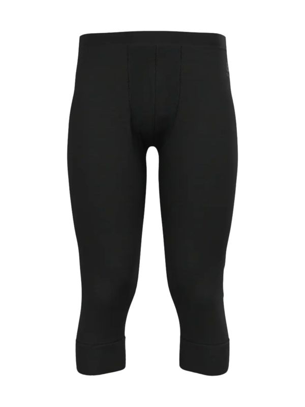 Legginsy termoaktywne męskie Odlo Merino 3/4 Black
