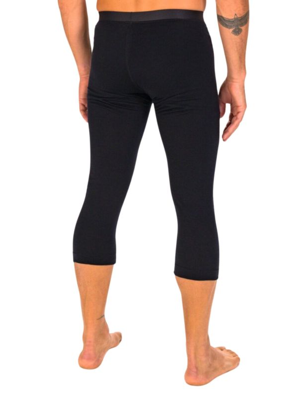 Legginsy termoaktywne męskie Odlo Merino 3/4 Black