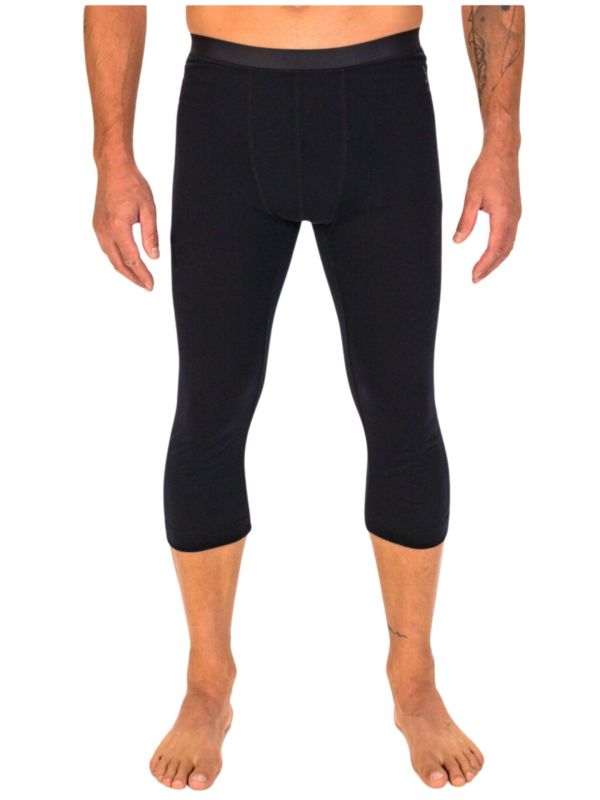 Legginsy termoaktywne męskie Odlo Merino 3/4 Black