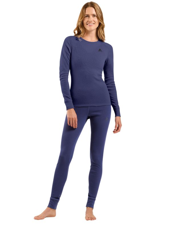 Koszulka termoaktywna damska Odlo Active Warm ECO Blue