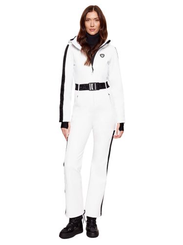 Kombinezon narciarski damski EA7 Emporio Armani Kitzbühel Softshell Jumpsuit White