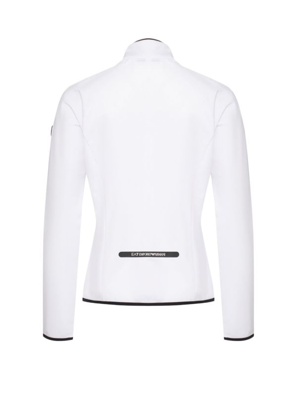 Bluza narciarska damska EA7 Emporio Armani Cortina Powerstretch Full Zip White