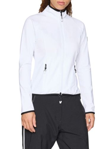 Bluza narciarska damska EA7 Emporio Armani Cortina Powerstretch Full Zip White
