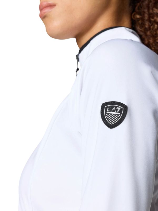 Bluza narciarska damska EA7 Emporio Armani Cortina Powerstretch Full Zip White