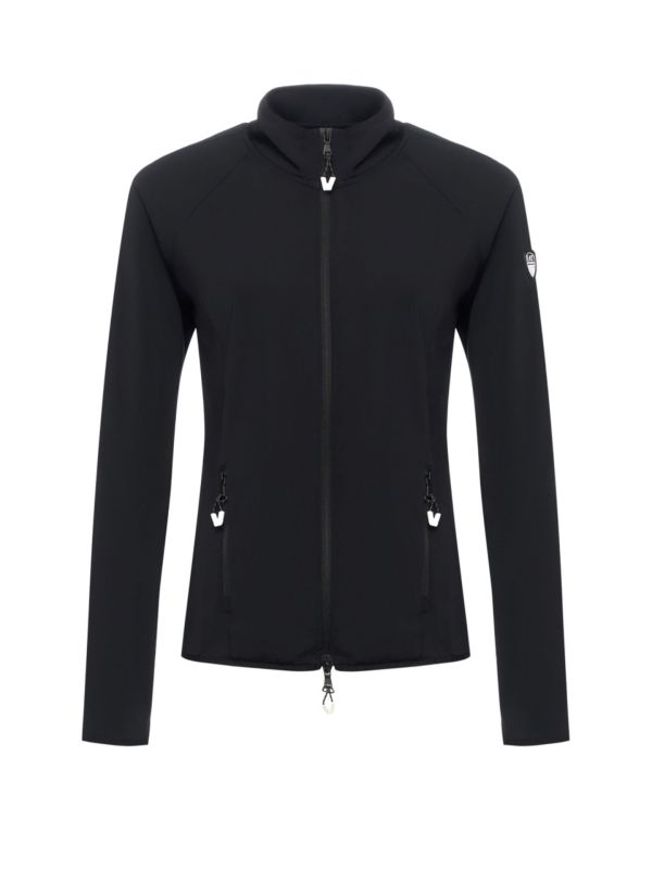 Bluza narciarska damska EA7 Emporio Armani Cortina Powerstretch Full Zip Black