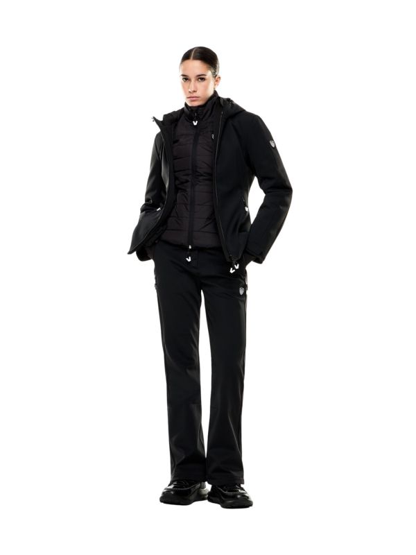 Kombinezon narciarski damski EA7 Emporio Armani Kitzbühel Softshell Tris (Jacket + Vest + Pants) Black