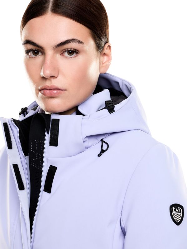 Kurtka narciarska damska EA7 Emporio Armani Kitzbühel Softshell Jacket Sweet Lavender
