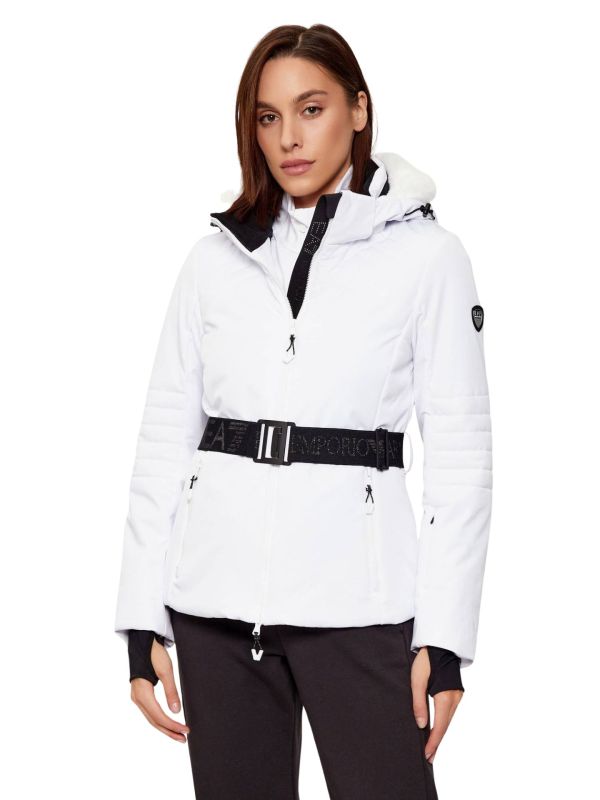 Kurtka narciarska damska EA7 Emporio Armani Kitzbühel Protectum7 Jacket White