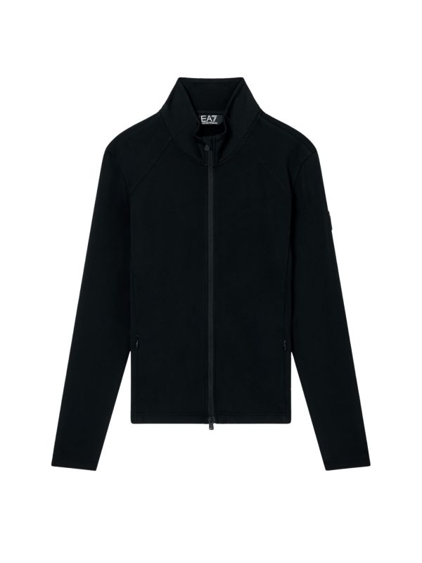 Bluza narciarska damska EA7 Emporio Armani Kitzbühel Powerstretch Full Zip Black