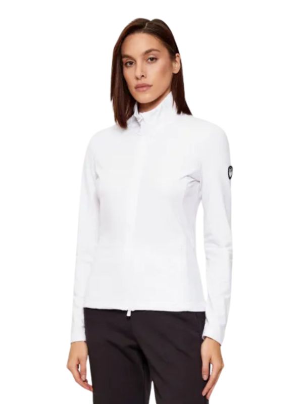 Bluza narciarska damska EA7 Emporio Armani Kitzbühel Powerstretch Full Zip White